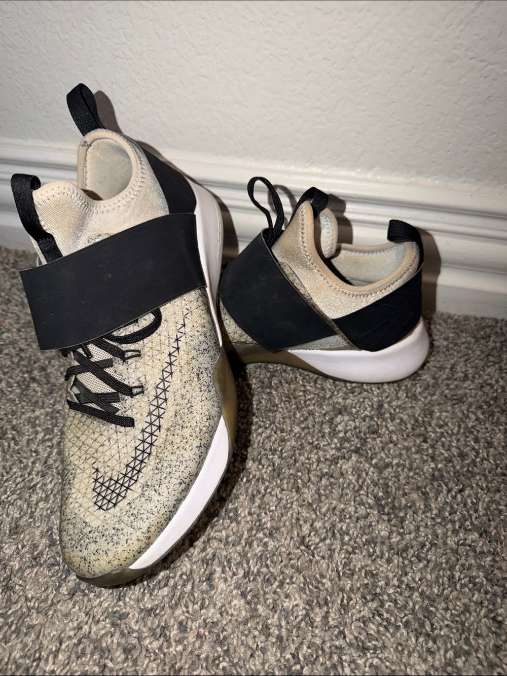 Nike Women's Athletic Shoes Beige Black White